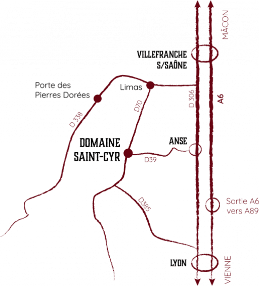 Itinéraire et carte du Domaine Saint-Cyr